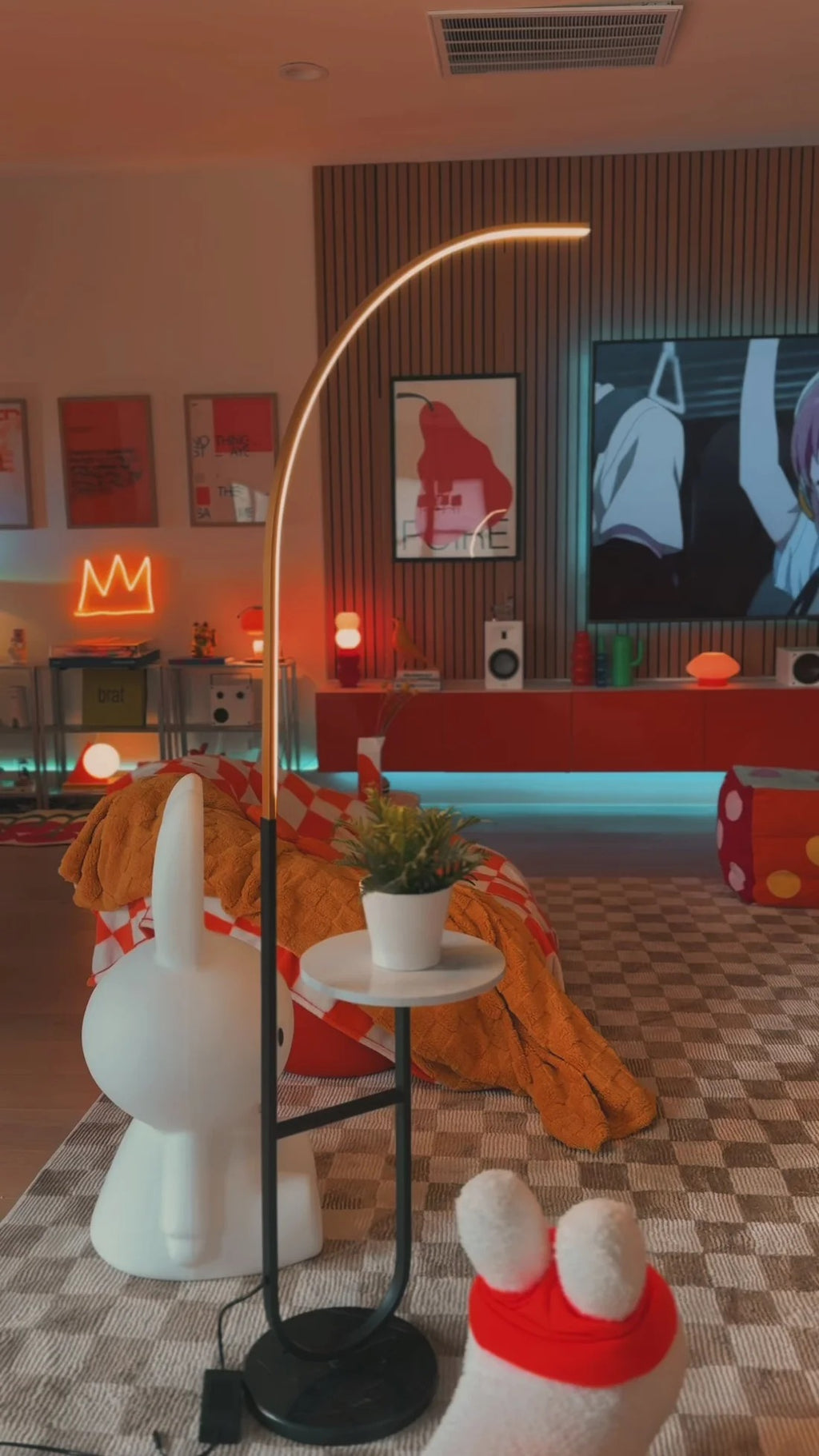 Arc Floor Lamp for Living Room🖤💡